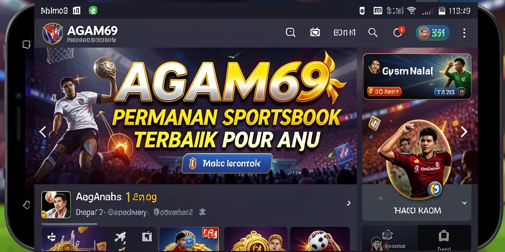 Screenshot utama AGAM69 menampilkan fitur taruhan olahraga secara interaktif.