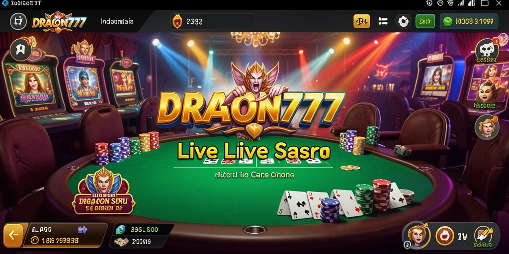 Tampilan gameplay Live Casino yang menarik di DRAGON777.