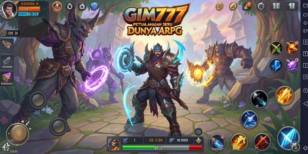Tampilan gameplay seru dari GIM777 yang menampilkan pertarungan epik.