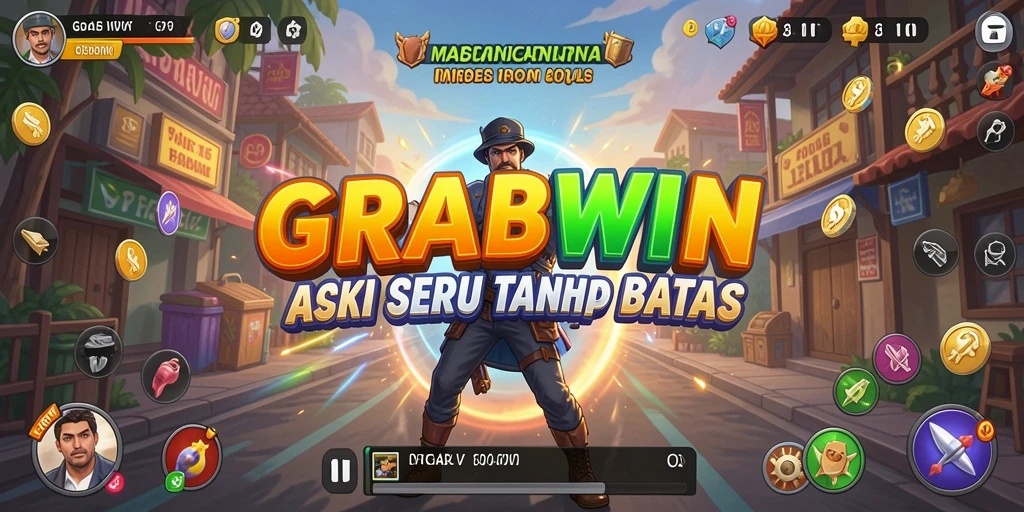 Screenshot gameplay GRABWIN menampilkan aksi seru dengan grafis yang mengesankan.