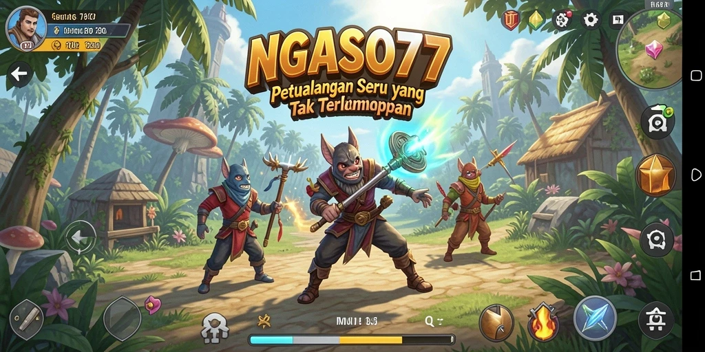 Tangkapan layar menunjukkan gameplay seru di dunia petualangan NGASO77.